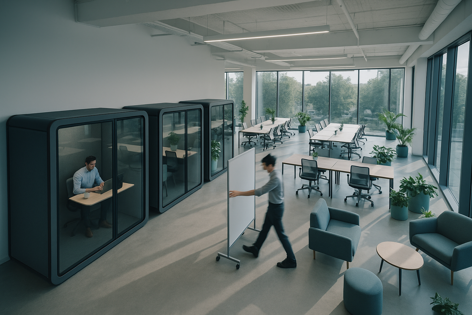 Zijn geluidsdichte cabines een toekomstbestendige oplossing voor hybride werken en flexibele kantoorindelingen?