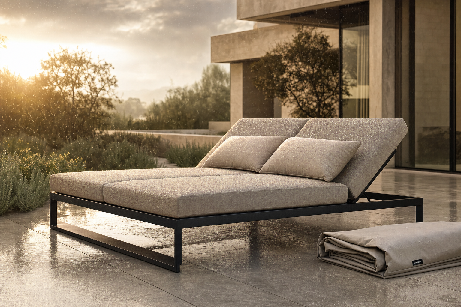 Hoe kies je een luxe loungebed buiten dat bestand is tegen zon, regen en verkleuring?