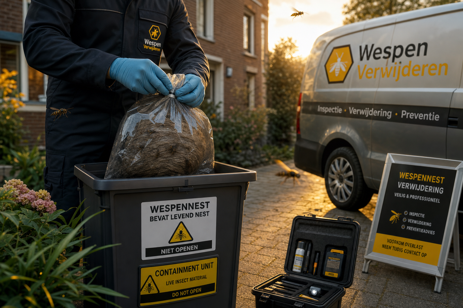 Wespennest verwijdering timing Rotterdam